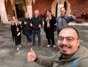 Tourists enjoying Krakow sightseeing